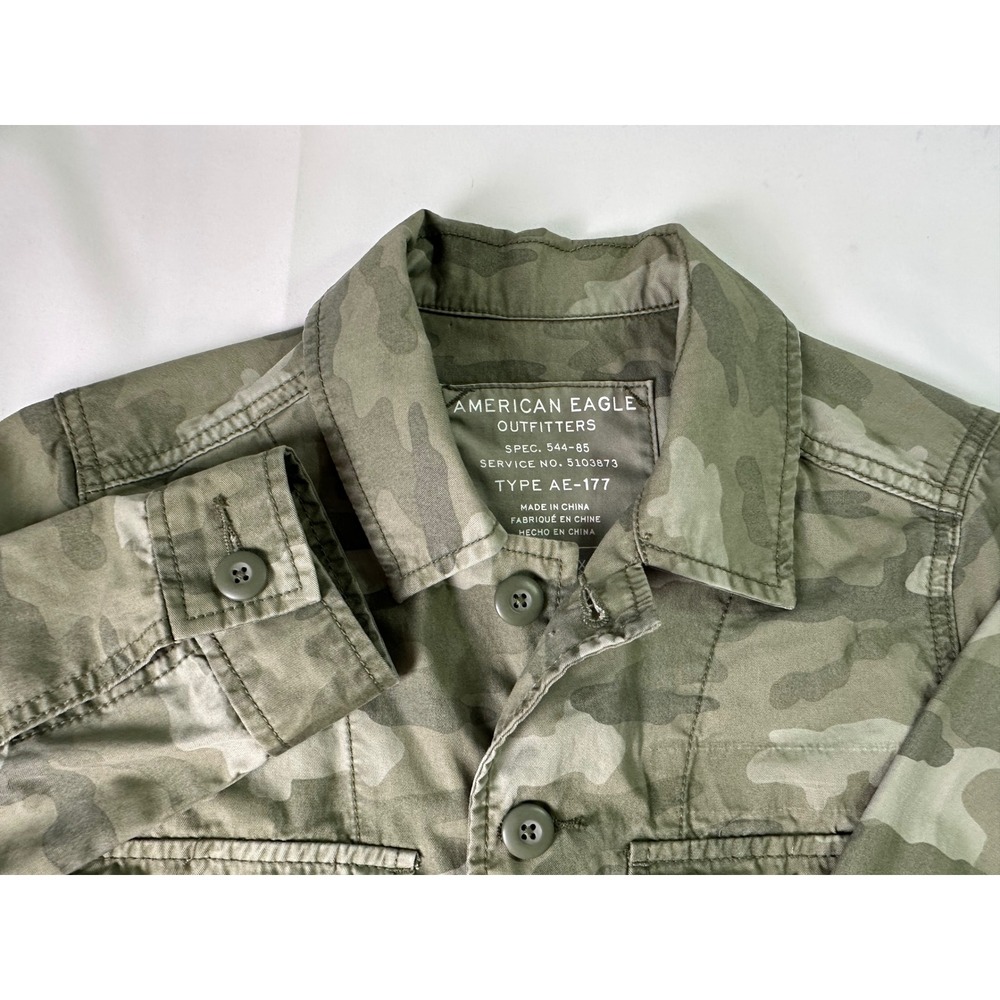 American Eagle Outfitters Type AE-177 Womens XS Camo Military Anorak Jacket Coat